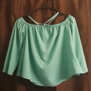 Off the sholder  crop top